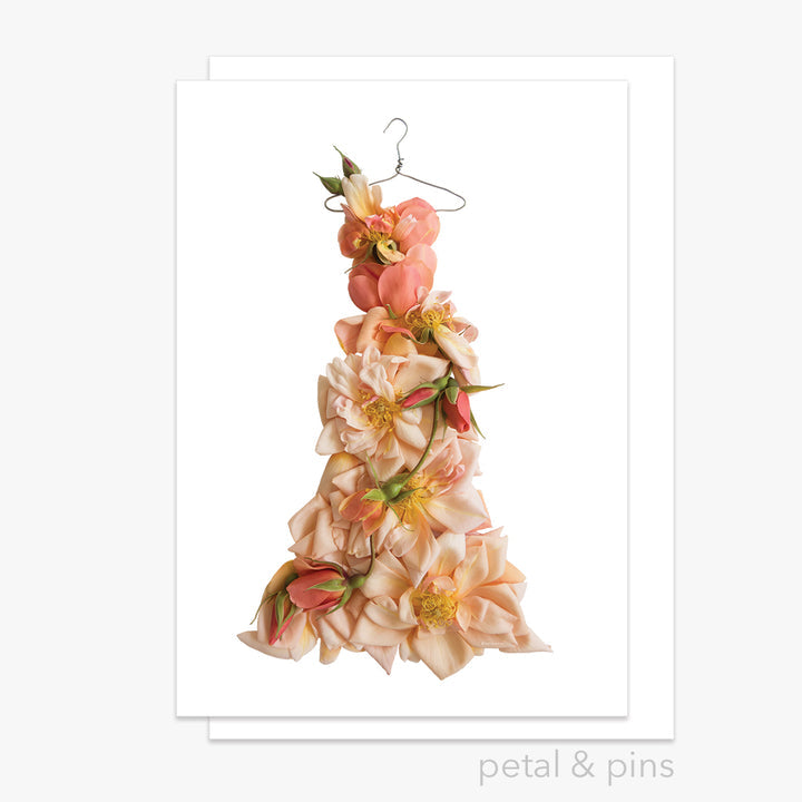 
                  
                    Picture of pink petals used to make an illustration of a dress
                  
                